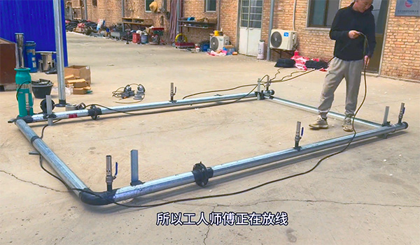 润阳悦达光伏涌泉喷泉水景制作过程 江苏省盐城市亭湖区